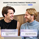 AI Translation Earbuds Real-Time Translation for 144 Languages Smart Meeting Assistant Secure V1106-HYZQ007
