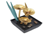 Indoor Tabletop Fountain Lotus LED Waterfall Fountain Ornament Feng Shui Art Craft Home DecorationAU V1294-YM0710-3115210156212