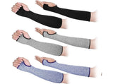 3 Pairs Cut Resistant Sleeves with Thumb Hole Protective Arm Sleeves Protective Forearm Guard Arm V1370-AZ4-17938