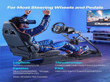 Racing Wheel Stand, Heavy-Duty Simulator Cockpit Steering Stand with Dual-Rail Dual-Arm, Fit V952-ZXZCSGSBWXSQX8MP1001V0