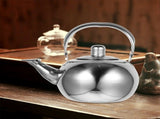 Plated Silver Stainless Steel Tea Kettle for Home Kitchen Safe Lightweight Wear Resistant Water V1369-AZ3-W-22014