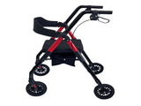Orthonica Foldable Mobility Steel Rollator 136kg Max Capacity Red FRW-MAS-029-RD