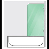70cm Frameless Glass Bath Screen with Wall U-Bracket - Chrome V63-851411