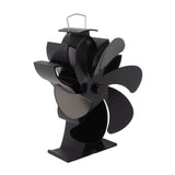 Heat Powered Stove Fan 6 Blade Aluminum Alloy Low Noise Wood Stove Fireplace Fan for Home Log V1294-YM0706-3114230098211