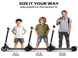 ALPHA Edge Electric Scooter Kids/Teens, 16km/h Max, Adjustable Height, UL Certified, AU Compliant, V219-TRNESCAL2BKA