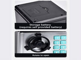 2-Piece Black Smart ATM Piggy Banks - Kids Electronic Money Safe with Password Lock & Auto-Roll V888-ELOSUNG39501
