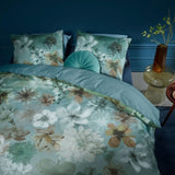 Bedding House Lou Blue Green Cotton Floral Quilt Cover Set King V442-HIN-QUILTCS-LOU-BLUEGREEN-KI