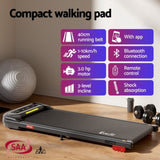 Everfit Treadmill Electric Walking Pad with Incline Under Desk Home Gym Black TMILL-400-INC-BK