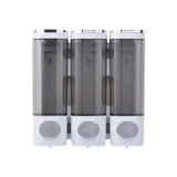 3-Pack Wooden Wall Mounted Soap for Shampoo & Soap, 300ml x3, 3-Compartment Shower V1188-MS-325-0120