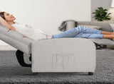 Home Recliner Chair - Linen Fabric Sofa Lounge Armchair SHILOH GREY V274-FT-RC-6501FA-GY