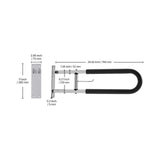 Toilet Safety Rail, 76.5 cm U-Shaped Handicap Bar, Foldable Senior Safety Pole, Flip Up Toilet V952-CSFSWZTKFZ305ODGSV0