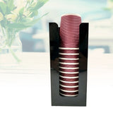 1Pc Black Cup Dispenser for Wall Mount Hard Plastic Transparent Pull Type V1370-AZ4-20735