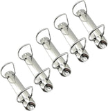 5 pieces D-shaped metal clip ring binder mechanism - set of 2 ring binders for papers, textbook, V1189-WXFBOL-142-1