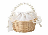 Wedding Ceremony Ring Pillow Flower Basket Portable Burlap Bowknot Vintage Wedding Basket V1294-YM0523-220331XY01-1