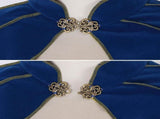 Women's Medieval Stand Collar Deluxe Velvet Gold Trim Cape for AdultRenaissance V1192-AZ-W-0130