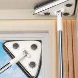 5-Pack Window Cleaning Tool Extendable Rod 25cm Triangular Head 2 Cleaning Cloths for Ceiling, V888-ELOSUNG48319