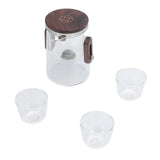 Glass Teapot with Strainer 330ml Magnetic Filtration Pot Water Separation Glass Teapot with 3 Cups V1294-YM0901-3118250017911