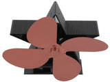 4 Blade Thermal Heat Powered Wood Stove Fan Fireplace Accessory for Heat DistributionBronze V1294-YM0901-3117200136214