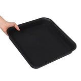 4-Pack Square Plastic Planter Saucers with Water Collection Tray and Matte Finish for Indoor Outdoor V1369-AZ3-W-16711