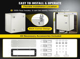 NEMA Steel Enclosure ,12 x 8 x 6'' NEMA 4X Steel Electrical Box, IP66 Waterproof & Dustproof, V952-DQXJSTCFS30X20X15V0