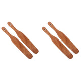 Coffee Wooden Cheese Spreader for Kitchen Use, Versatile Wide Shovel, 4Pcs V1366-AZ2-W-13638