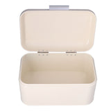 Milky White Bread Box Safe Odorless Large Capacity Anti Fingerprint Retro Tin Bread Box V1294-YM0710-3117210165811