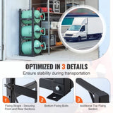 Refrigerant Tank Rack, with 3 x 30lbs Bottle Tanks, Cylinder Tank Rack 12.79x12.99x33.07 in, V952-QPCFJ305MM28PV5A6V0