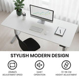 FORTIA Sit to Stand Standing Desk, 160x60cm, 72-118cm Electric Height Adjustable, White V219-ADKSSTFO6WTSB
