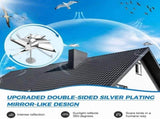 2 Pack Reflective Wind Powered Scare Devices, Weatherproof Reflective Deterrent for Outside,Protect V1370-AZ4-07794