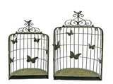 Set 2 Nested 'Butterfly Cages' Wall Planters 71cm, 62cm V637-74138PLN