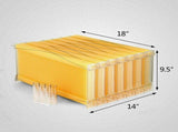 Neweast 7Pcs Flow Bee Comb Hive Frames For Wooden Beekeeping Beehive House V201-W12466559