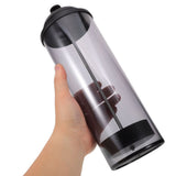 Grey Plastic Straw Holder for Counter with Lid Ideal for Smoothie Straws and Home Supplies V1369-AZ3-W-17318