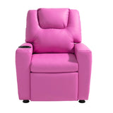 VEVOR Kids Reclining Chair PU Leather Toddler Recliner with Cup Holder V952-ETTYPGKFHS21PI6YW001V0