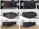 Oxford Rectangular Table Cover for Garden Furniture UV Protection, Black, 215 x 135 x 75cm V1237-ZY-528-110