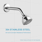 Shower Arm 10 in Bundle with 9 Mode Filtered Shower Head, Chrome V1258-DP02-C-568