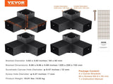 Pergola Bracket Kit 4''x4'', 4pcs 3-Way Heavy Duty Corner Bracket Woodworks DIY V952-LPJJST4PCS4X7SP6AV0