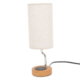 Table Lamp with Wireless Charger ABS USB Modern LED Dimmable Bedside Nightstand Lamp for Bedroom V1294-YM0901-3119230117411