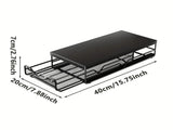 1pc Metal Coffee Capsule Storage Box Drawer Style Dustproof Organizer with Adjustable Grid for Tea V1232-KFSNH001