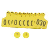1-100 Cattle Number Ear Tag 6x7cm Set -Medium Yellow Cow Sheep Livestock Label V238-SUPDZ-28747377672272