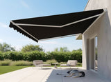 Motorised Outdoor Folding Arm Awning Retractable Sunshade Canopy Black 4.0m x 3.0m V63-842881