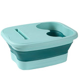 Foldable Foot Soak Tub TPE Collapsible Deep Tub with Lid for Heat Retention, Foot Massage, V1232-ZDZYP001