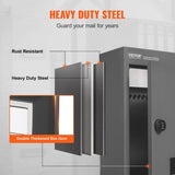Through The Wall Drop Box, Heavy Duty Steel Through the Wall Mailbox with 2.8-7.9" 13" Combination V952-CQXBX1256316FDZEXV0