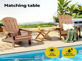 Gardeon Outdoor Coffee Side Table HDPE Desk Indoor Patio Furniture Garden Natural FF-BEACH-DESK-HE-NTL