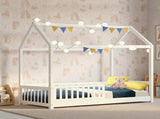 Artiss Bed Frame Wooden Kids House Frame White ROCK WBED-F-HOUSE-ROCK-S-AB