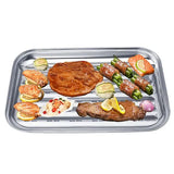 2 Pack Stainless Steel BBQ Grill Baskets, Perforated Grilling Trays for Vegetables and Meat on V1189-LC-HW-00574