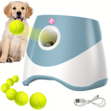 automatic ball launcher, ball thrower, rechargeable ball thrower, interactive toy, V1102-137-35024-BLU-L