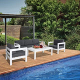 Outie 133cm Outdoor Coffee Table Aluminum Frame White V315-VOUT-ARTE-04