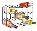 14 Bottle Freestanding Modern Metal Countertop Wine Rack Countertop V178-36083