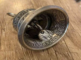 Morgan Silver Dollar Bell,Halloween Witch Silver Bells Decorations,Antique Metal Hanging Bell V1188-ZC-LHJ-428