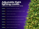 Jingle Jollys 2.4m Pre-Lit Christmas Tree 1488 LED Green with Red Storage Bag XM-TR-E-WELL-8F-LEDBAG